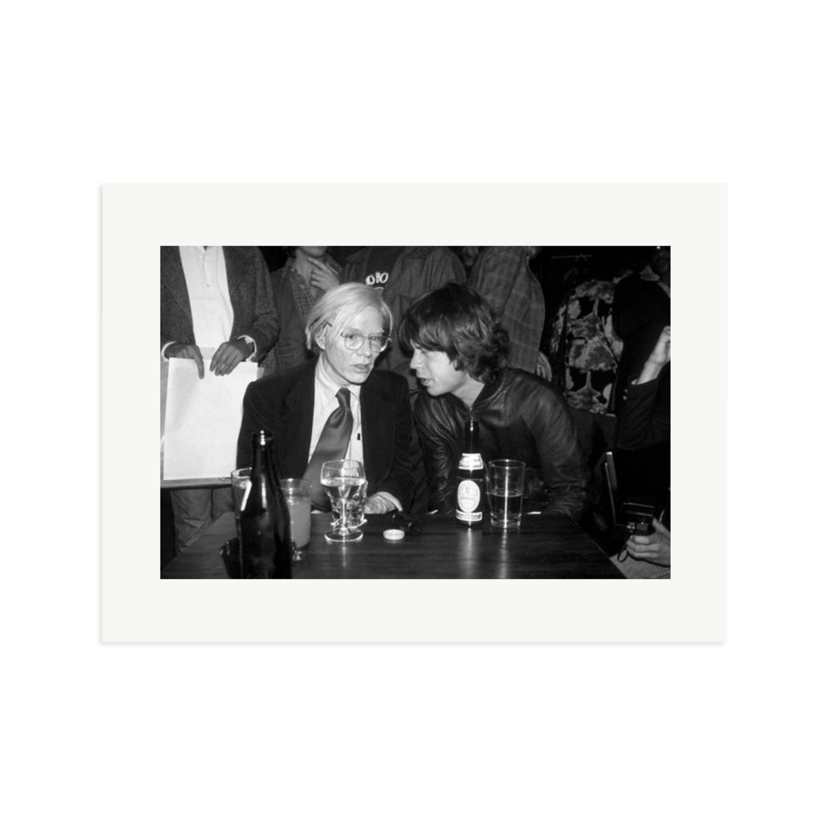 Mick Jagger and Andy Warhol Framed Print Print Only XL