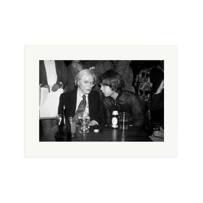 Mick Jagger and Andy Warhol Framed Print Print Only XL