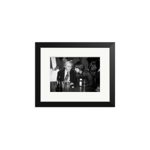 Mick Jagger and Andy Warhol Framed Print Black Small
