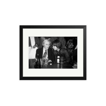 Mick Jagger and Andy Warhol Framed Print Black Medium
