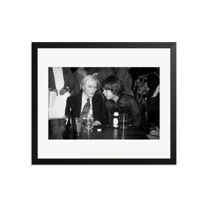 Mick Jagger and Andy Warhol Framed Print Black Large