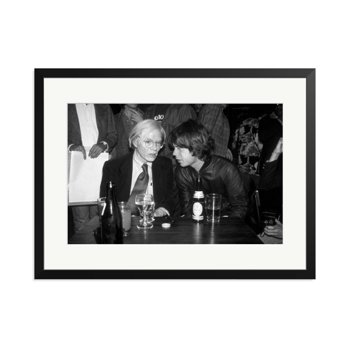 Mick Jagger and Andy Warhol Framed Print Black XL