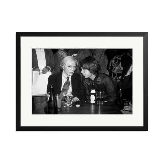 Mick Jagger and Andy Warhol Framed Print Black XL