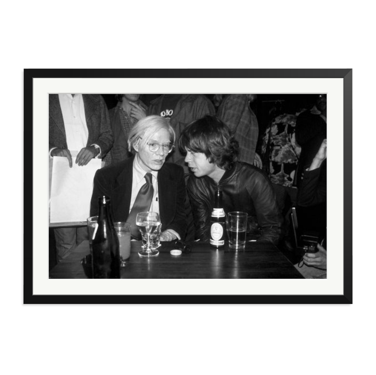 Mick Jagger and Andy Warhol Framed Print Black XXL