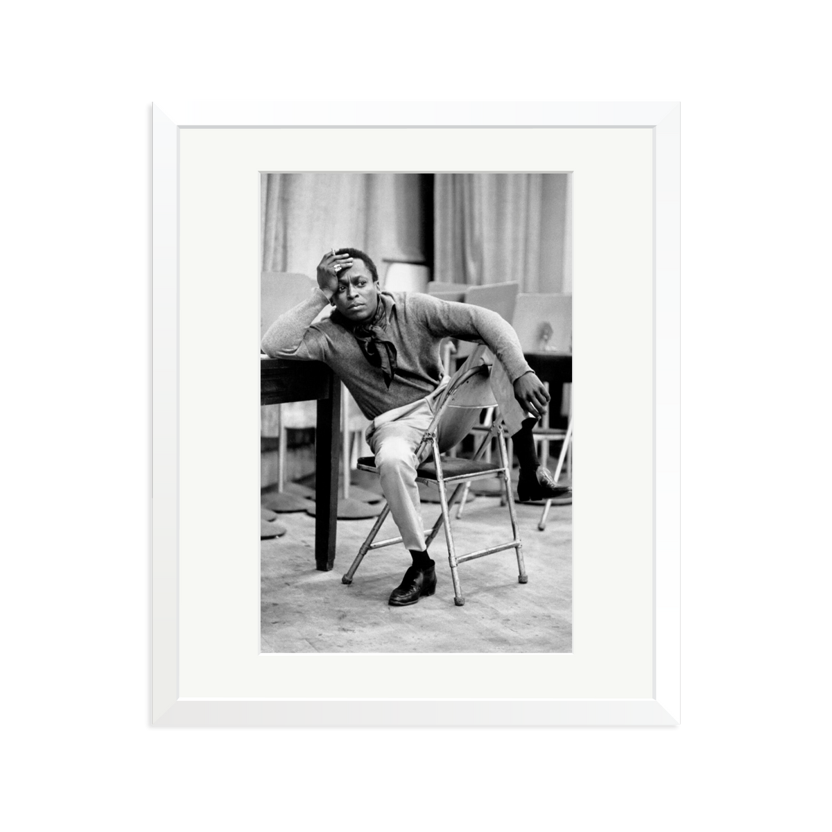 Miles Davis At 30th Street Studios White Large