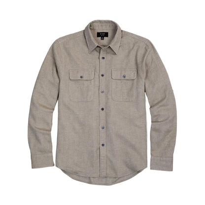 Rivay Miles Brushed Flannel Camp Shirt in Camel