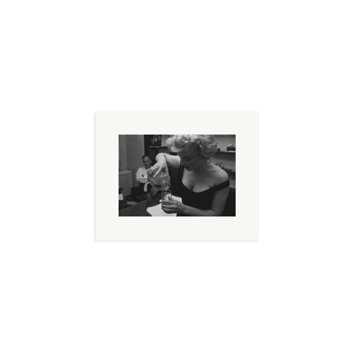 Marilyn Monroe Pouring A Drink Framed Print Print Only Small