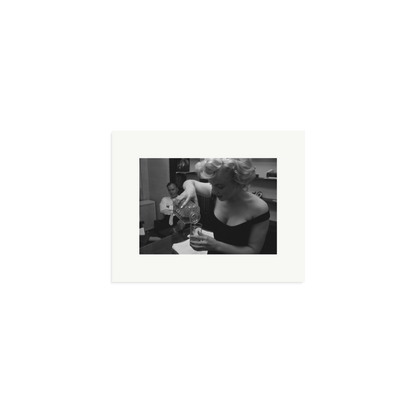 Marilyn Monroe Pouring A Drink Framed Print Print Only Small