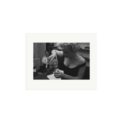 Marilyn Monroe Pouring A Drink Framed Print Print Only Medium