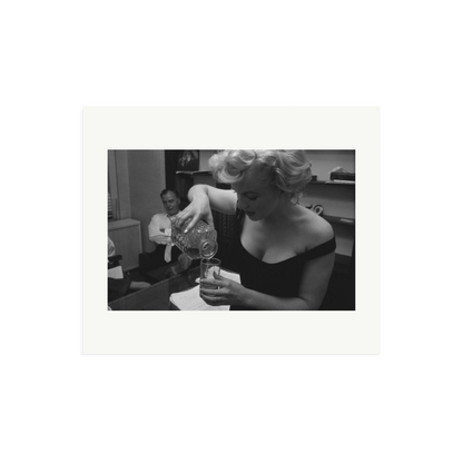 Marilyn Monroe Pouring A Drink Framed Print Print Only Large