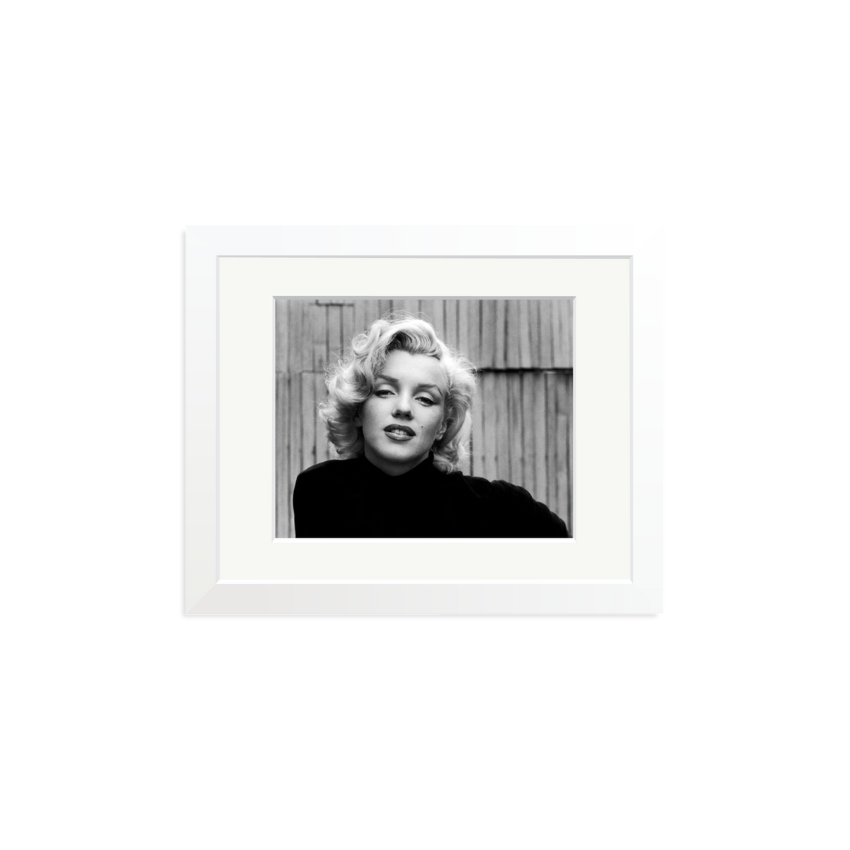 Marilyn Monroe Posing Framed Print White Small
