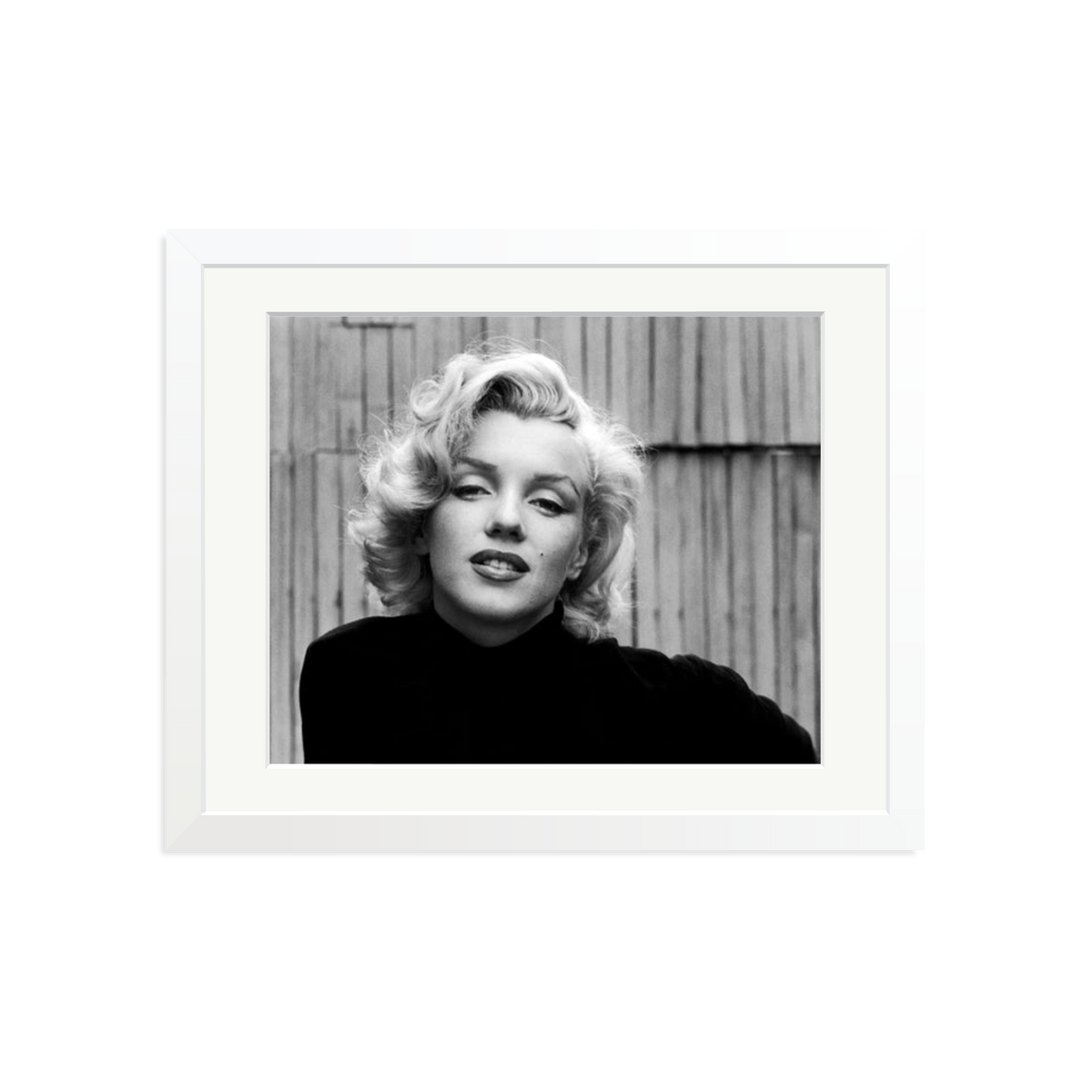 Marilyn Monroe Posing Framed Print White Medium
