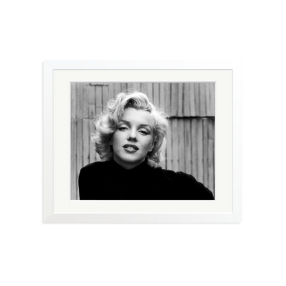 Marilyn Monroe Posing Framed Print White Medium