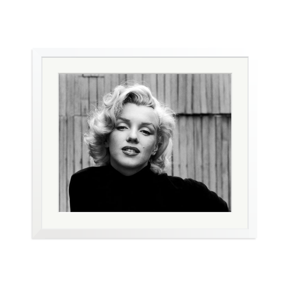 Marilyn Monroe Posing Framed Print White Large