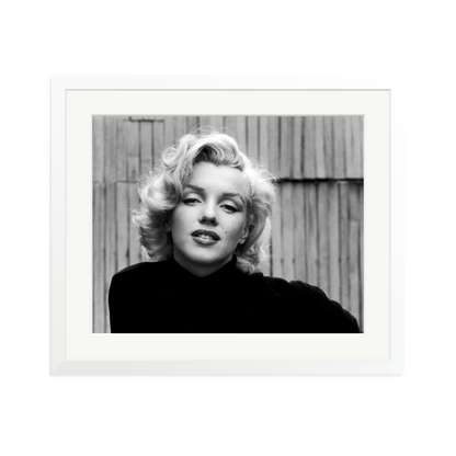 Marilyn Monroe Posing Framed Print White Large