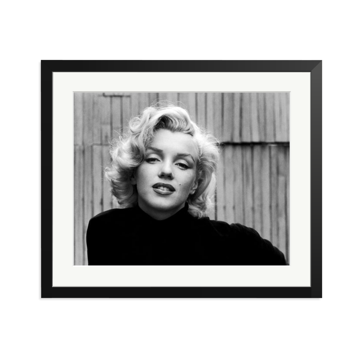 Marilyn Monroe Posing Framed Print Black Large