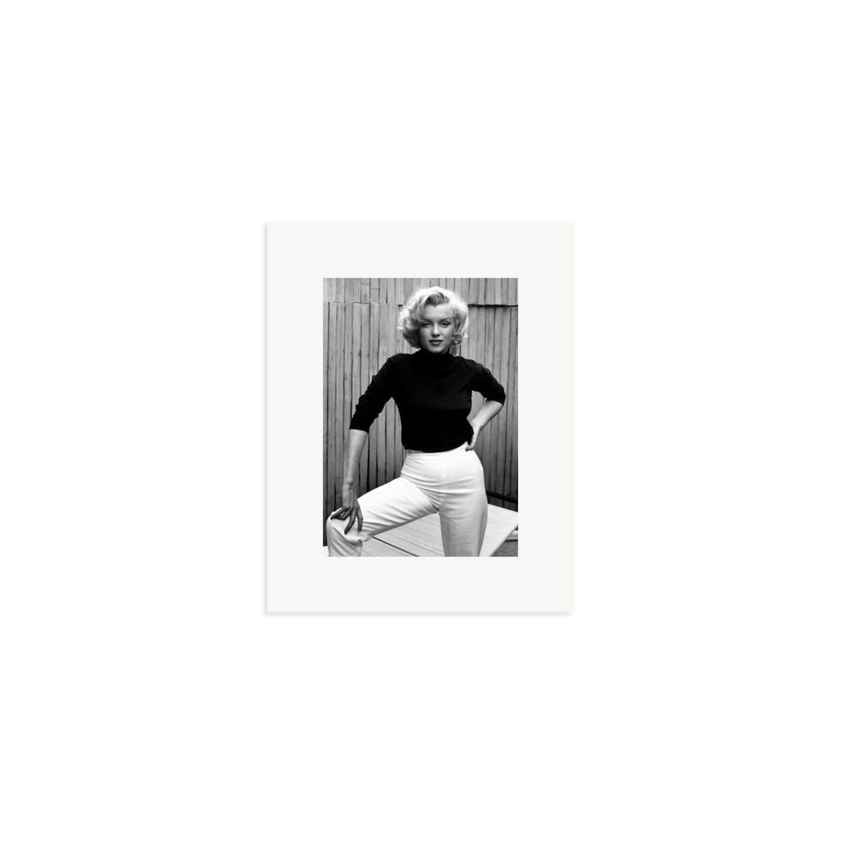 Marilyn Monroe Posing on Her Patio Framed Print Print Only Small