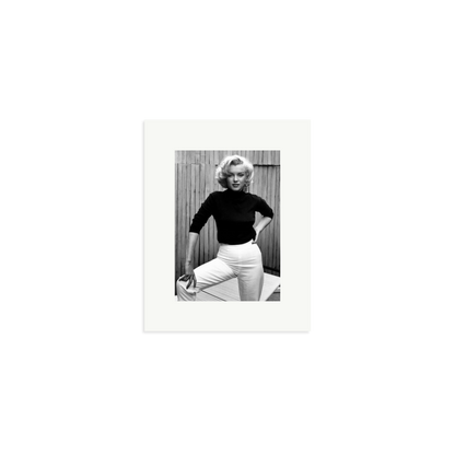 Marilyn Monroe Posing on Her Patio Framed Print Print Only Small