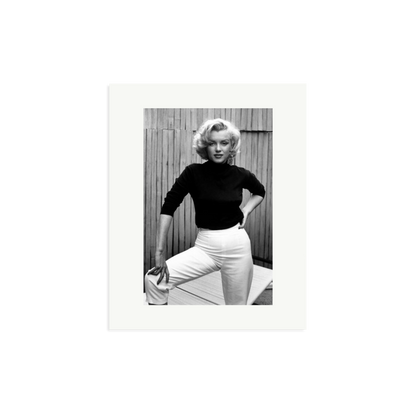 Marilyn Monroe Posing on Her Patio Framed Print Print Only Medium