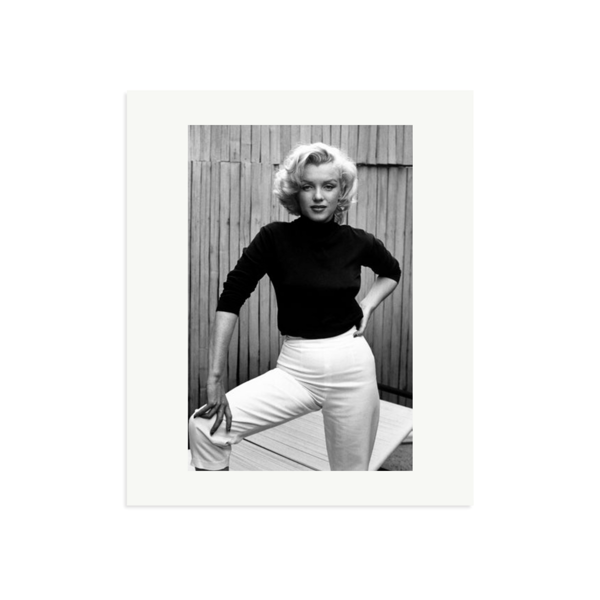 Marilyn Monroe Posing on Her Patio Framed Print Print Only Large