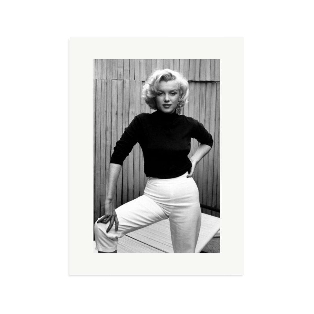 Marilyn Monroe Posing on Her Patio Framed Print Print Only XL