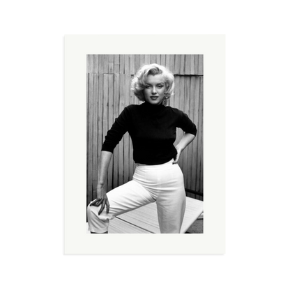 Marilyn Monroe Posing on Her Patio Framed Print Print Only XL