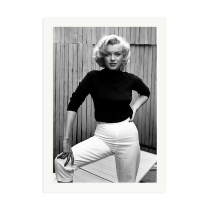 Marilyn Monroe Posing on Her Patio Framed Print Print Only XXL