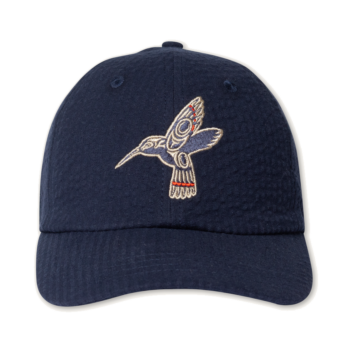 Mr. Lynch's Directors Cap in Summer Seersucker Dark Navy