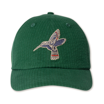 Mr. Lynch's Directors Cap in Summer Seersucker Irish Racing Green