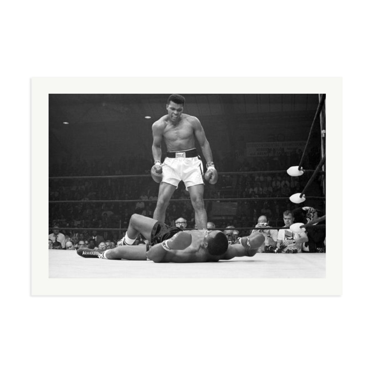 Muhammad Ali Taunting Sonny Liston Framed Photograph Print Only XXL