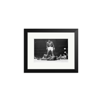 Muhammad Ali Taunting Sonny Liston Framed Photograph Black Small