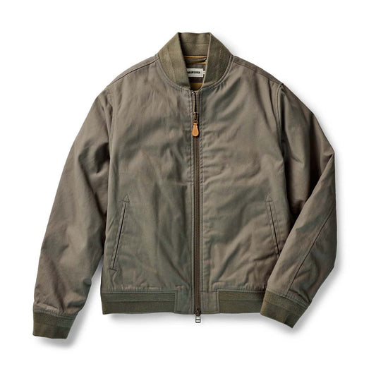 Taylor Stitch Fatigue Olive Dry Wax Bomber Jacket 46