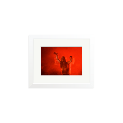 Ozzy Osbourne Bark at the Moon Framed Print White Small