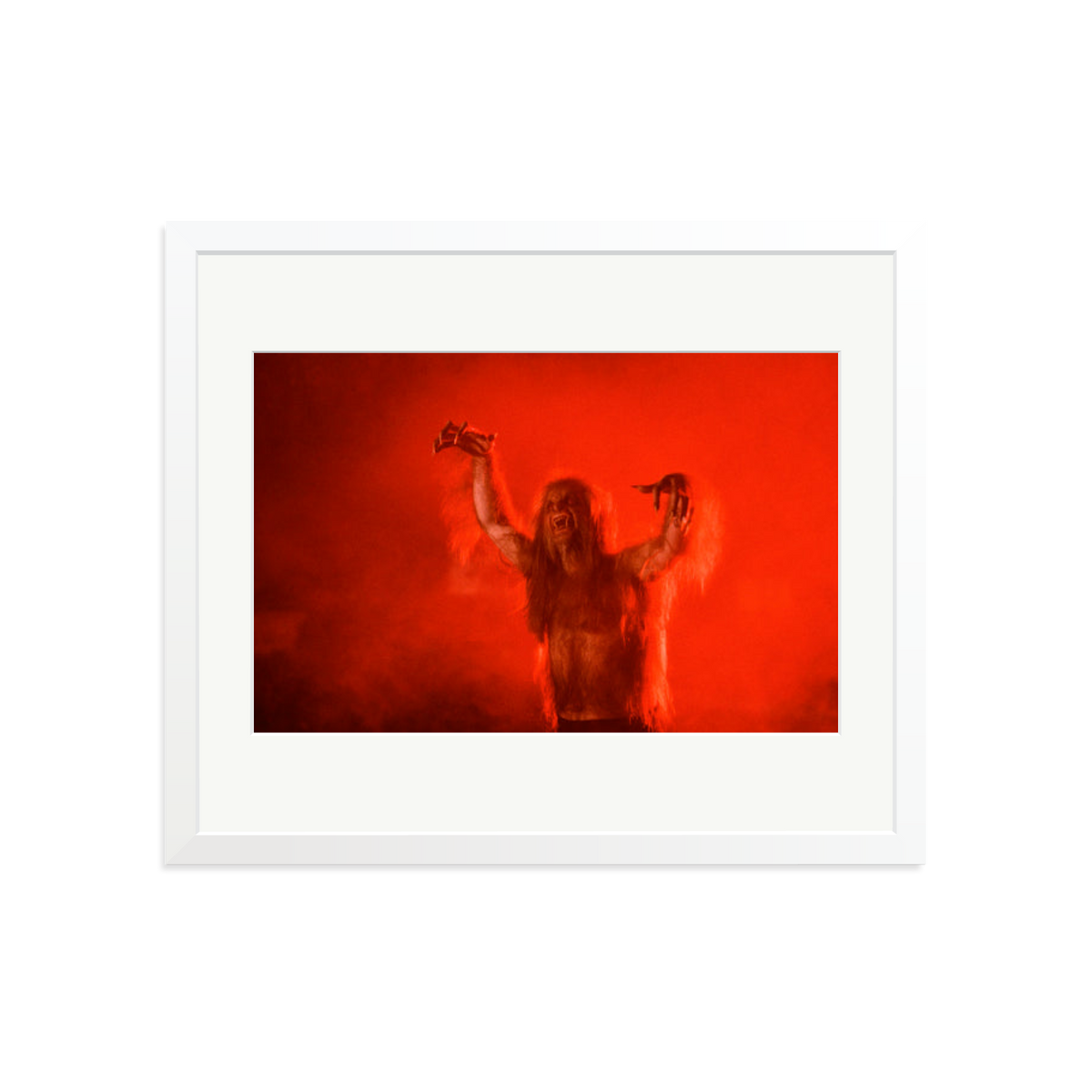 Ozzy Osbourne Bark at the Moon Framed Print White Large