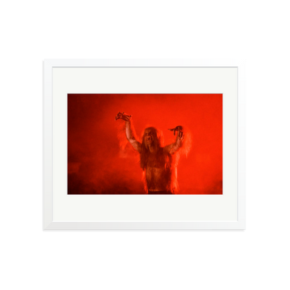 Ozzy Osbourne Bark at the Moon Framed Print White Large