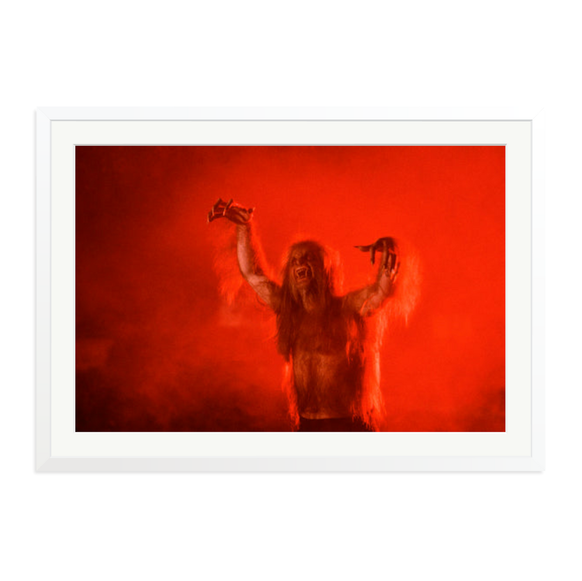 Ozzy Osbourne Bark at the Moon Framed Print White XXL