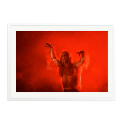 Ozzy Osbourne Bark at the Moon Framed Print White XXL