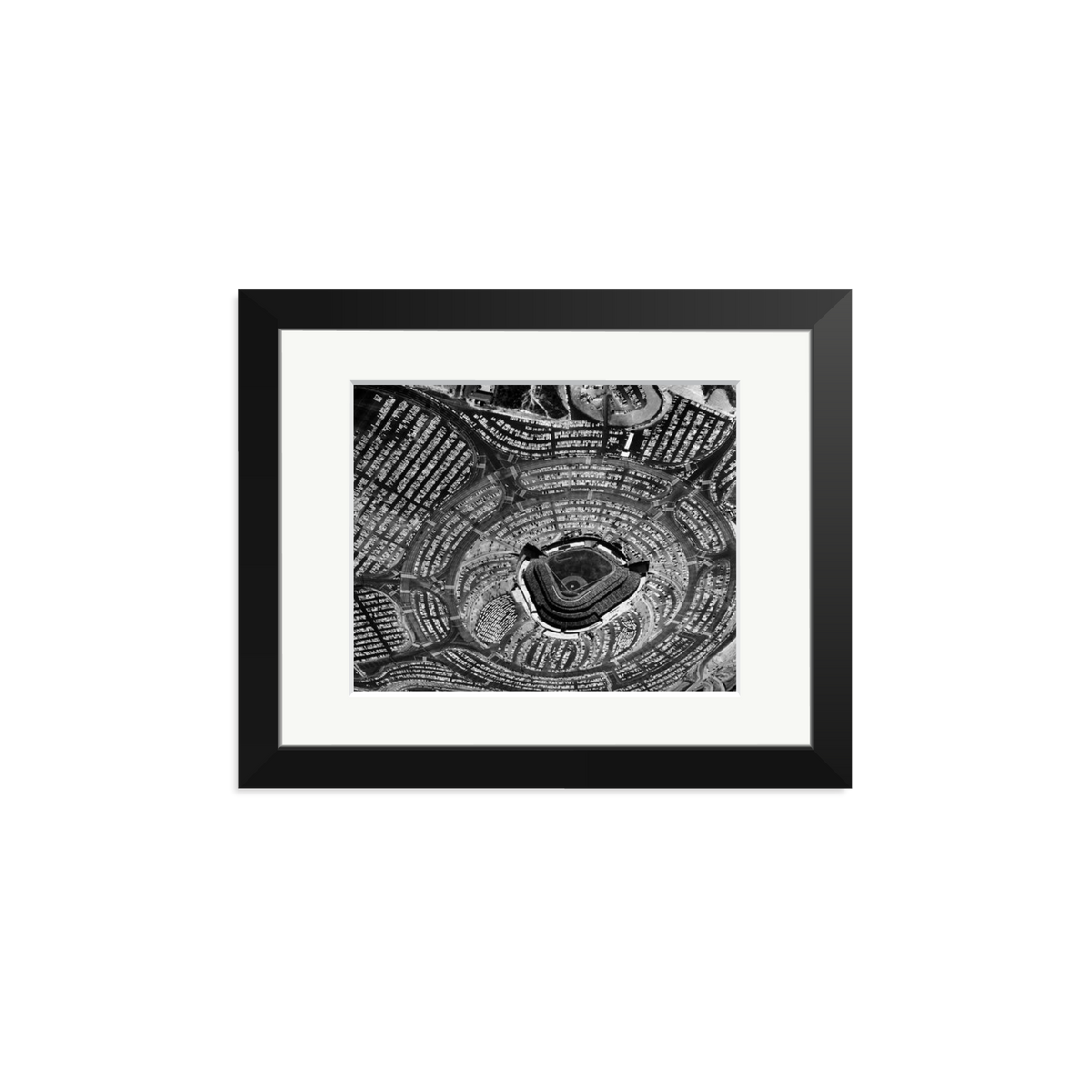 LA Dodgers Stadium Framed Print Black Small