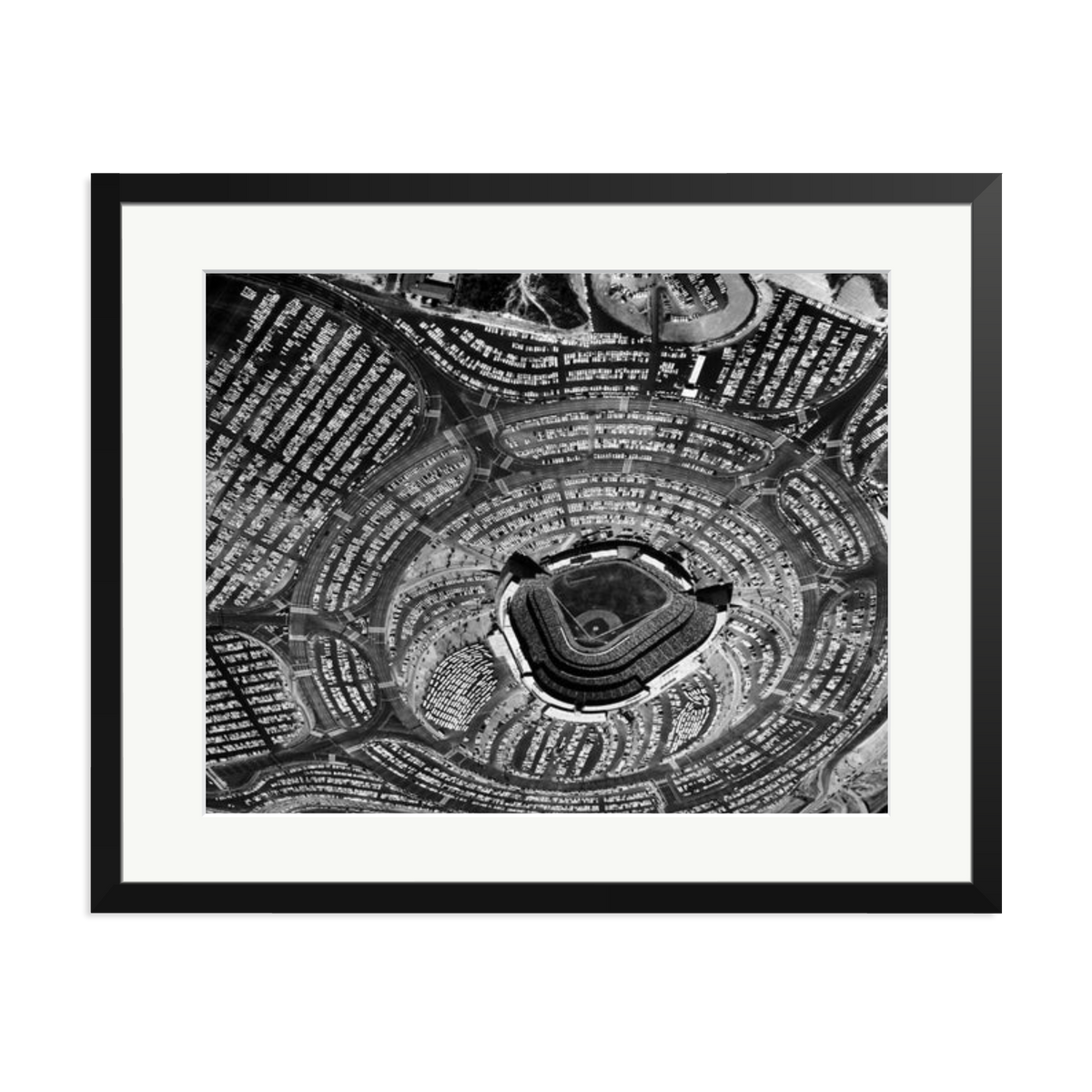 LA Dodgers Stadium Framed Print Black XL