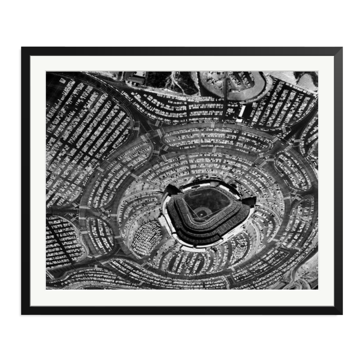 LA Dodgers Stadium Framed Print Black XXL