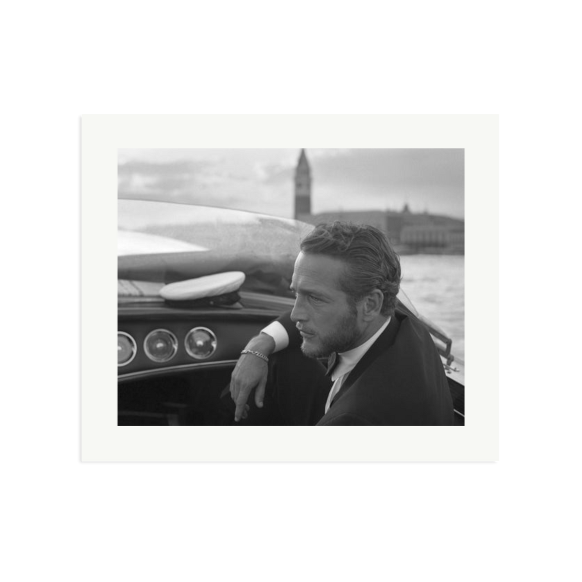 Paul Newman in Venice Framed Print Print Only Large