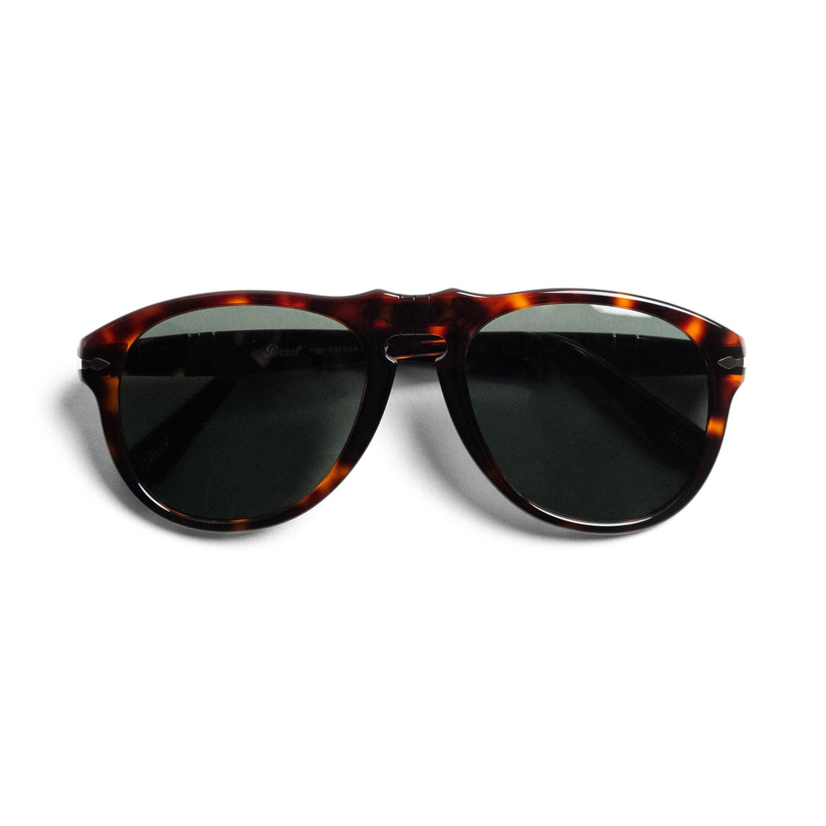 Persol 649 Sunglasses Havanna Frame Crystal Green Lens