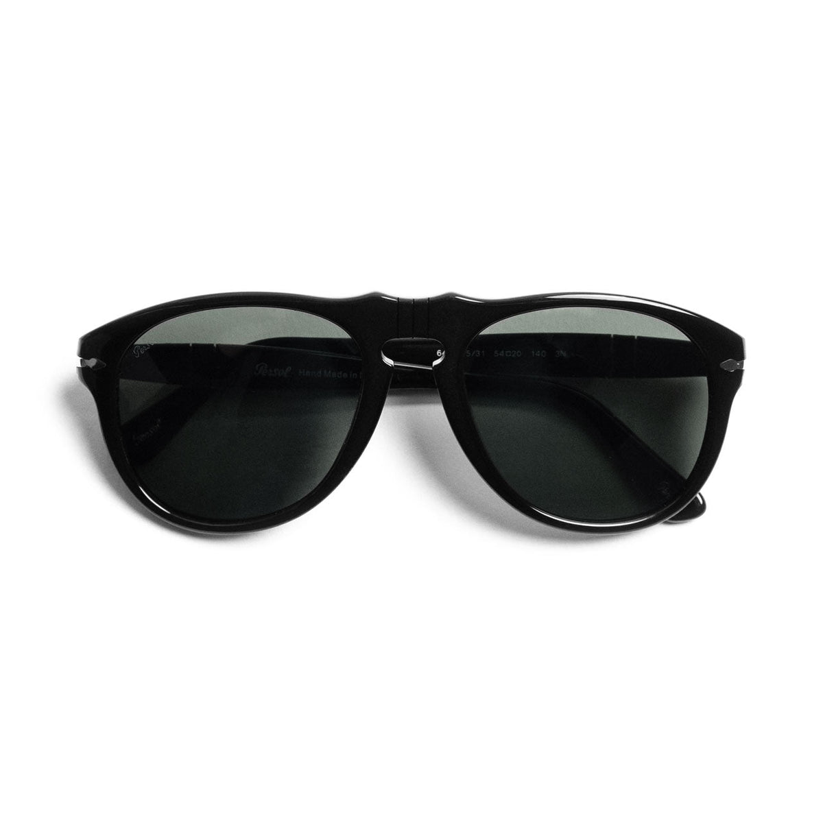 Persol 649 Sunglasses Black Frame Crystal Green Lens