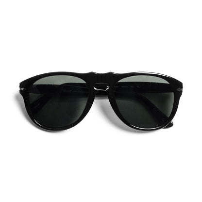 Persol 649 Sunglasses Black Frame Crystal Green Lens
