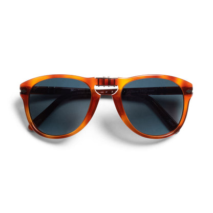 Persol 714 Steve McQueen Sunglasses Light Havanna Gradient Blue Polar