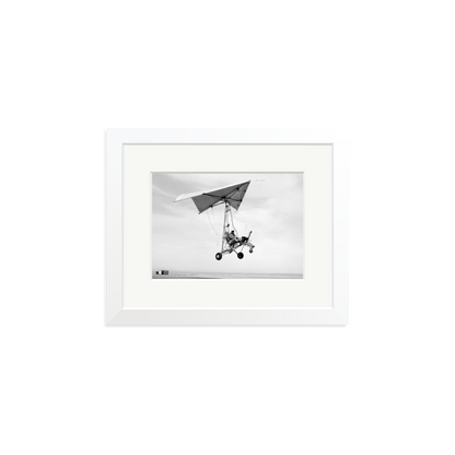 Edwards Air Force Base Paraglider Landing Framed Print White Small