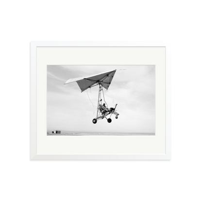 Edwards Air Force Base Paraglider Landing Framed Print White Large