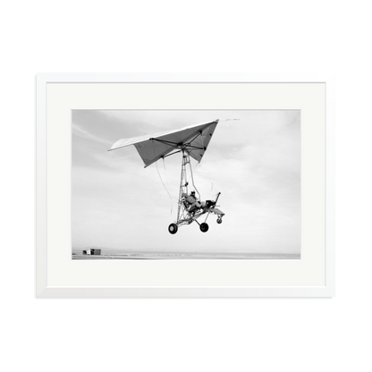 Edwards Air Force Base Paraglider Landing Framed Print White XL