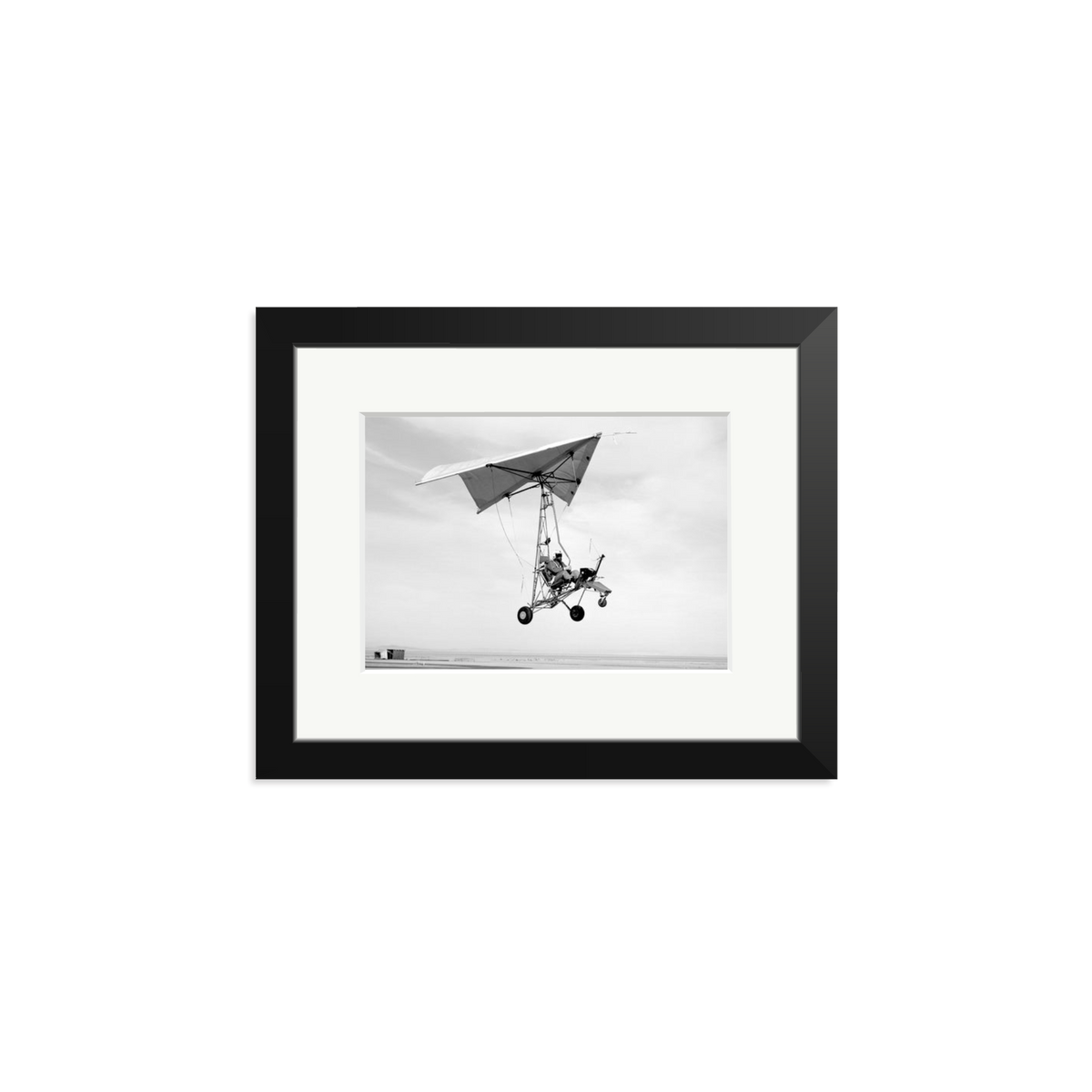 Edwards Air Force Base Paraglider Landing Framed Print Black Small