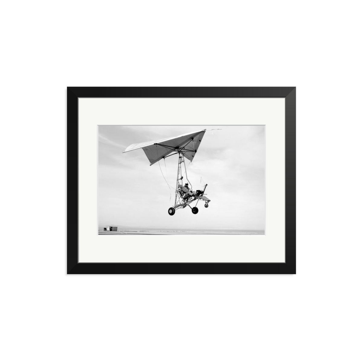 Edwards Air Force Base Paraglider Landing Framed Print Black Medium